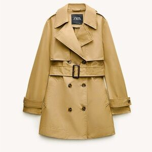 Zara Belted Short Trench ZW Collection.Taupe brown size Medium.NWT Gotgeous❣️❣️